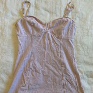 Blush bustier tank top